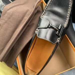 Tod's Black Leather Loafers